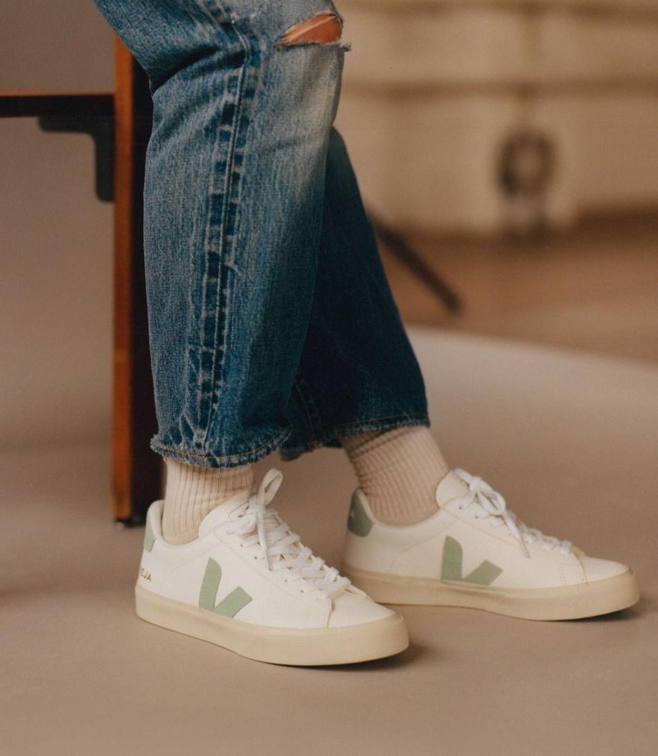 Veja Chromefree Läder Matcha Campo Herr Vita | SEZPD91477