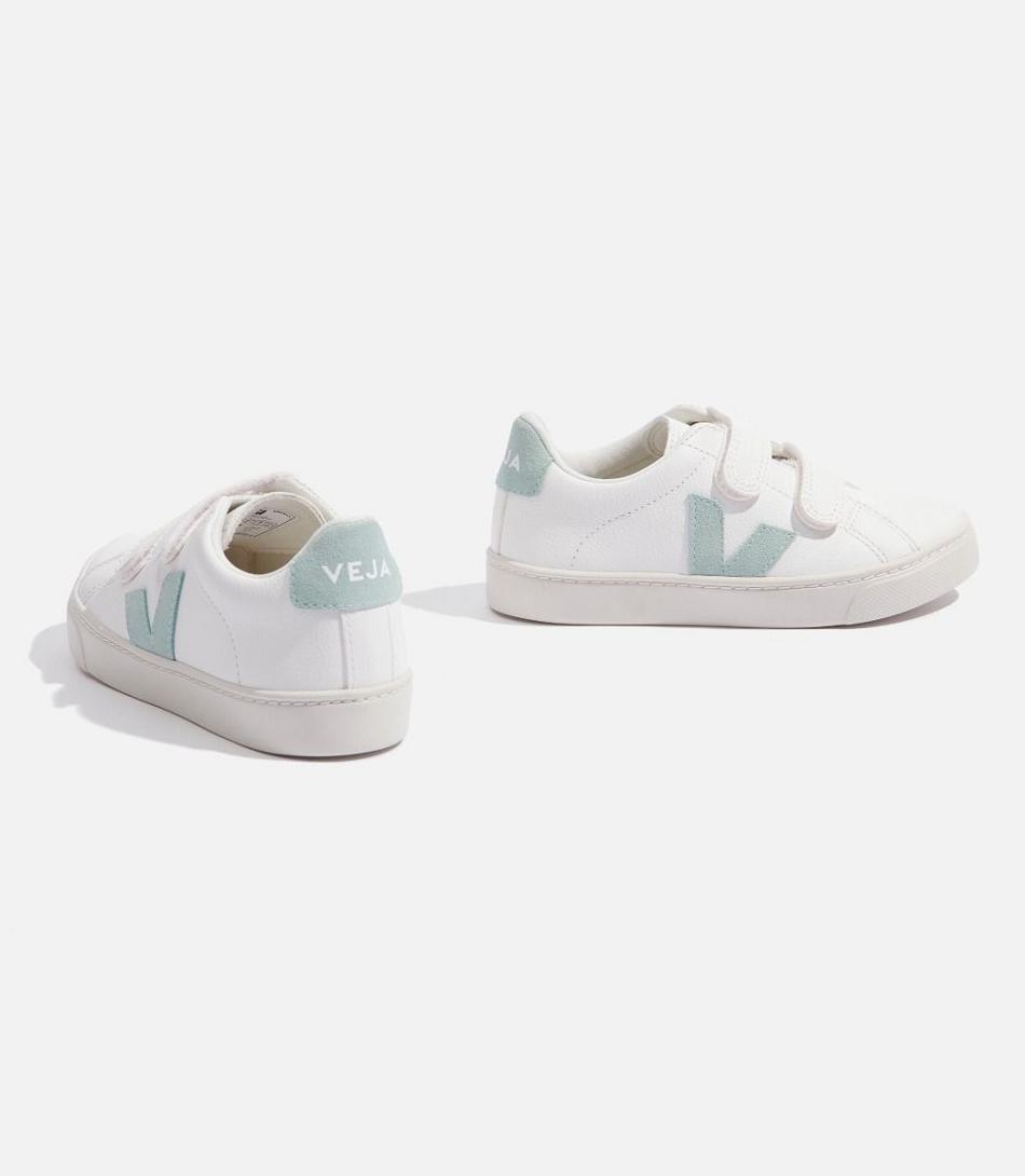 Veja Chromefree Läder Matcha Esplar Barn Vita | SEQAV82260