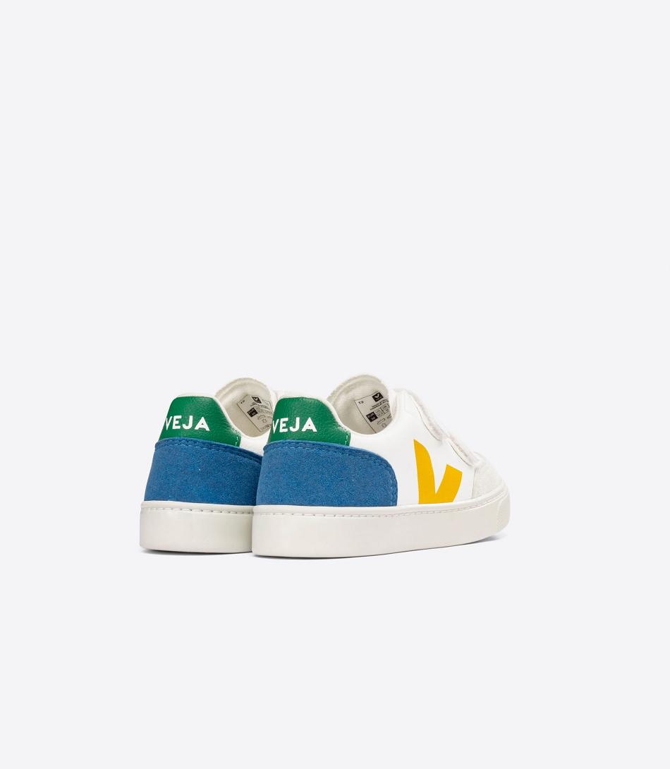 Veja Chromefree Läder Multico V-12 Barn Vita Indigo | SEZDE55738