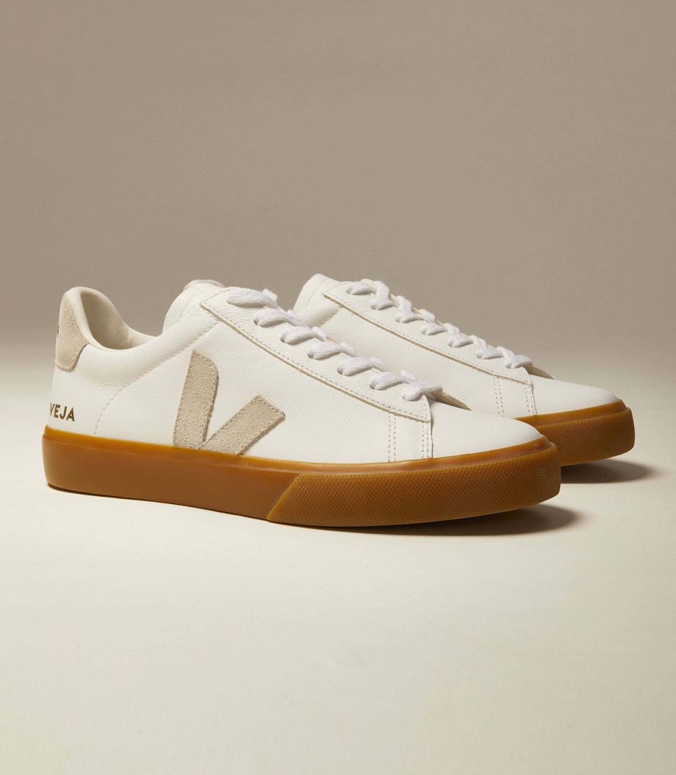 Veja Chromefree Läder Natural Natural Campo Herr Vita Beige | DSEVO47823