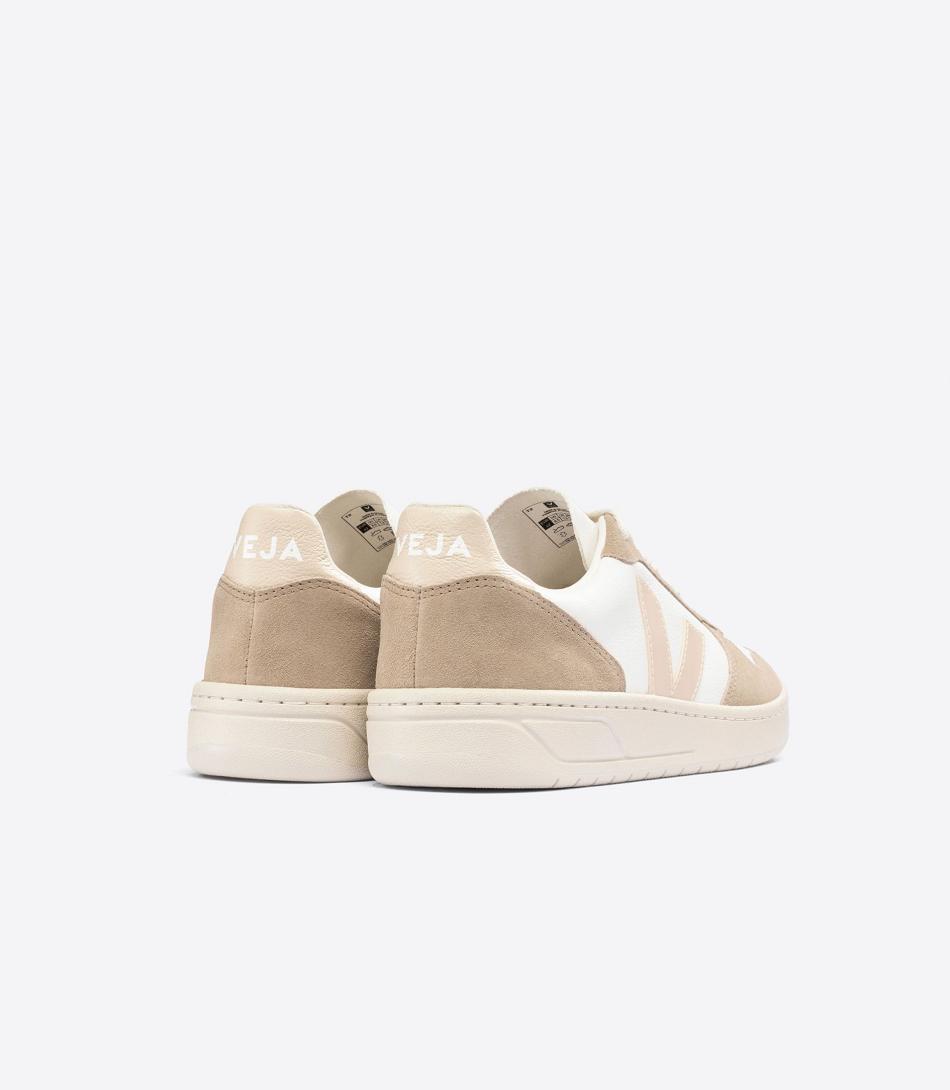 Veja Chromefree Läder Sable Sahara V-10 Dam Vita | SEZPD17292