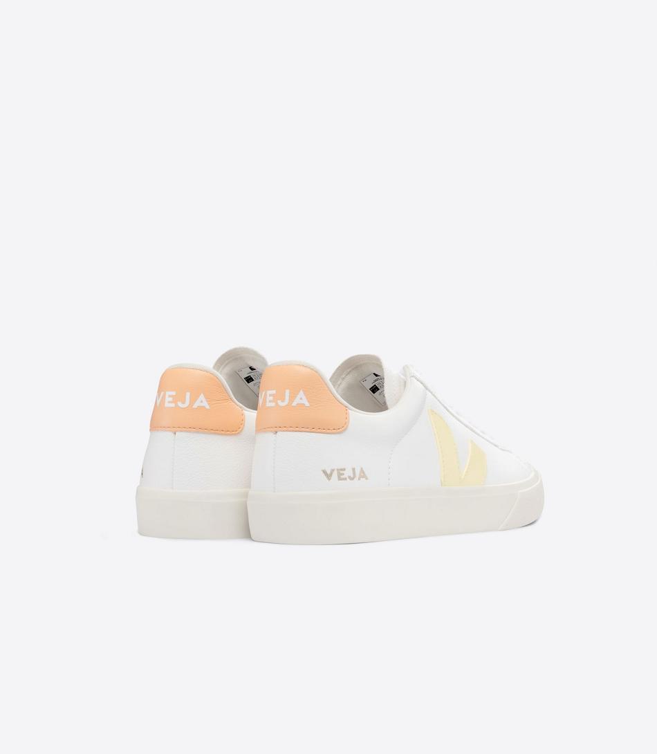 Veja Chromefree Läder Sun Peach Campo Dam Vita Orange Korall | SEZPD20374