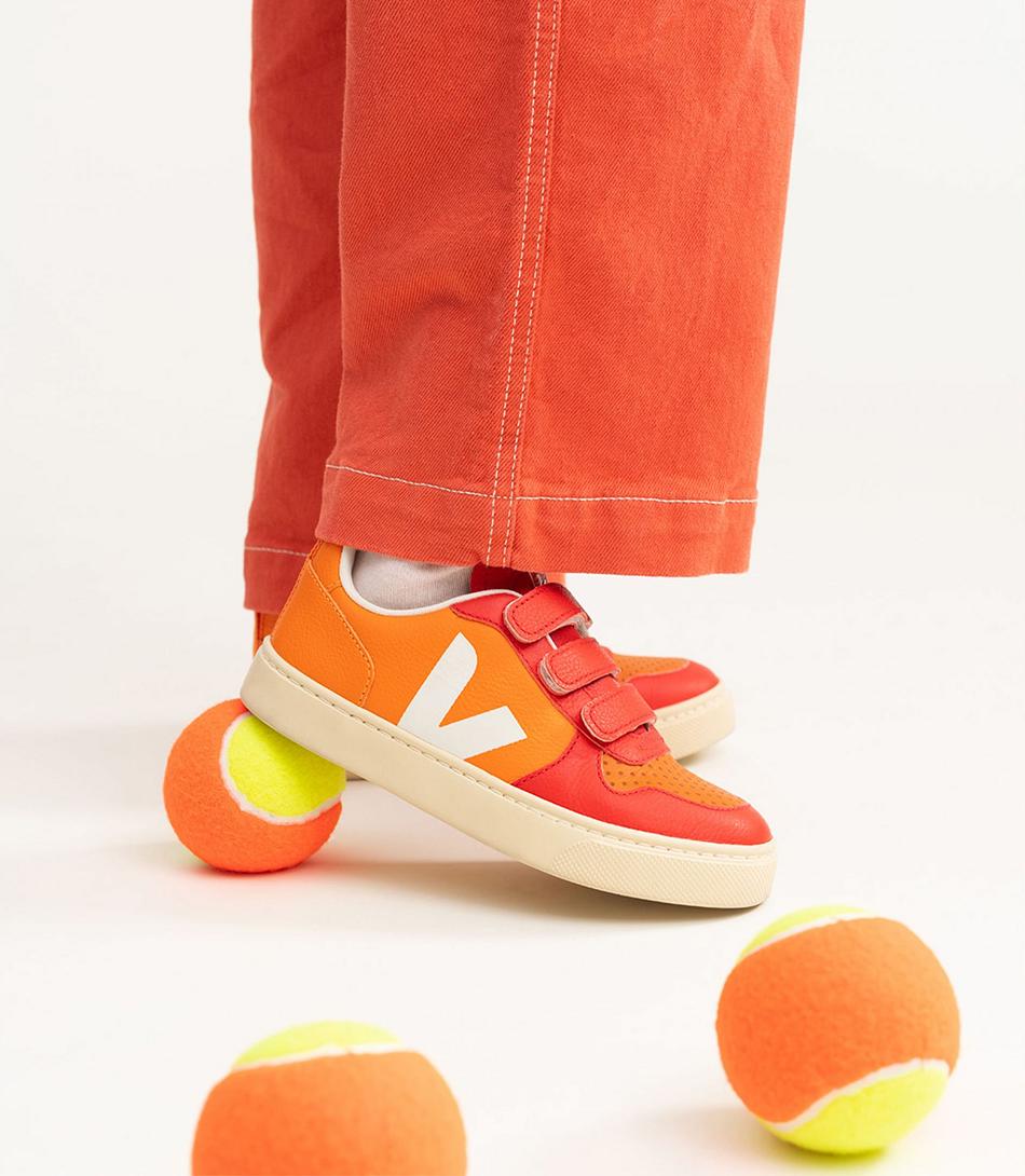 Veja Chromefree Läder Tao Orange V-10 Barn Orange | SEEGJ84597