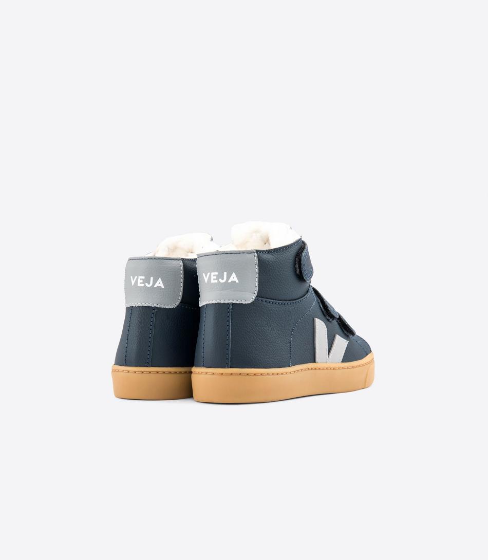 Veja Esplar Mid Fured Läder Nautico Oxford Kids Outlet Grå | SEEAH57970