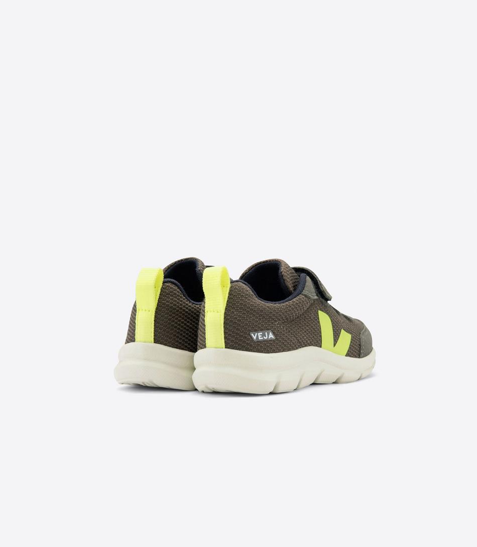 Veja Gorilla B-mesh Jaune Fluo Kids Outlet Olivgröna | SEXMI97005