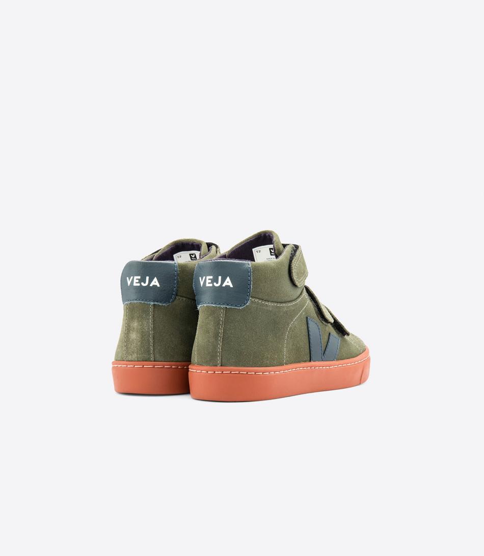 Veja Mid Mocka Mud Nautico Rust Sole Esplar Barn Röda | ZSEMJ61973