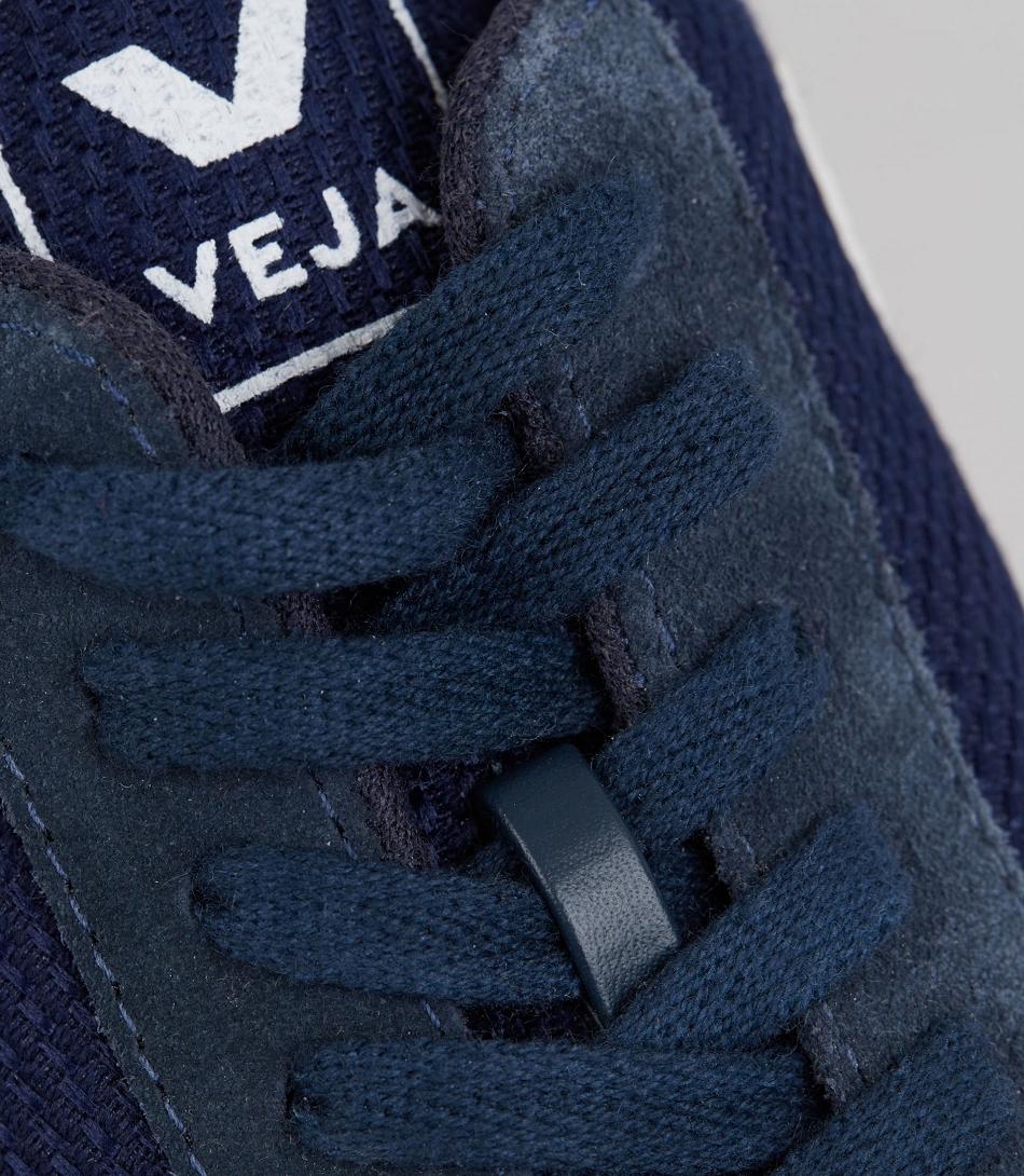 Veja Organic Bomull Nautico Skosnören Dam Indigo | SSENY10722