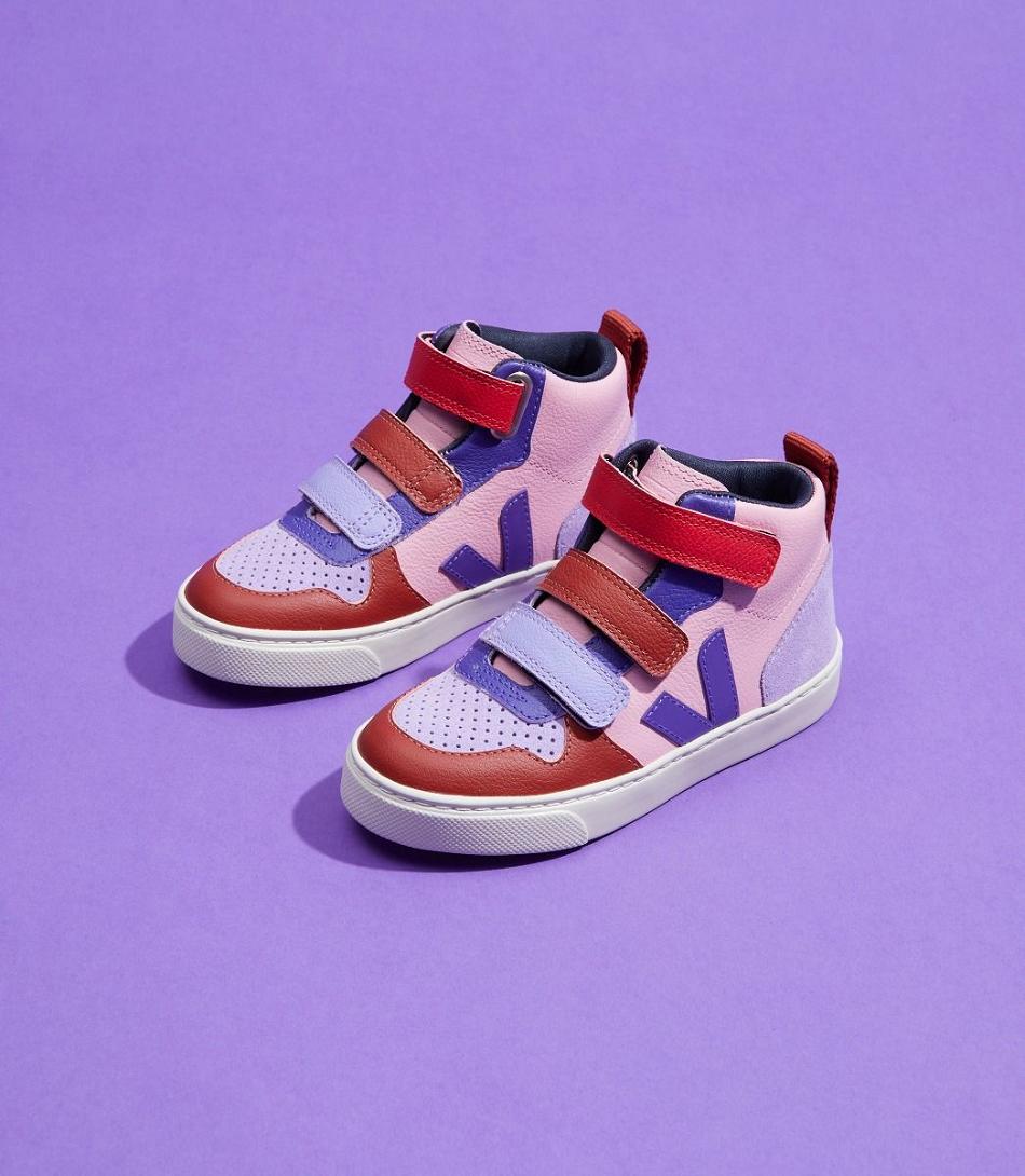 Veja V-10 Mid Chromefree Make My Lemonade Guimauve Kids Outlet Rosa | ASEWC76436