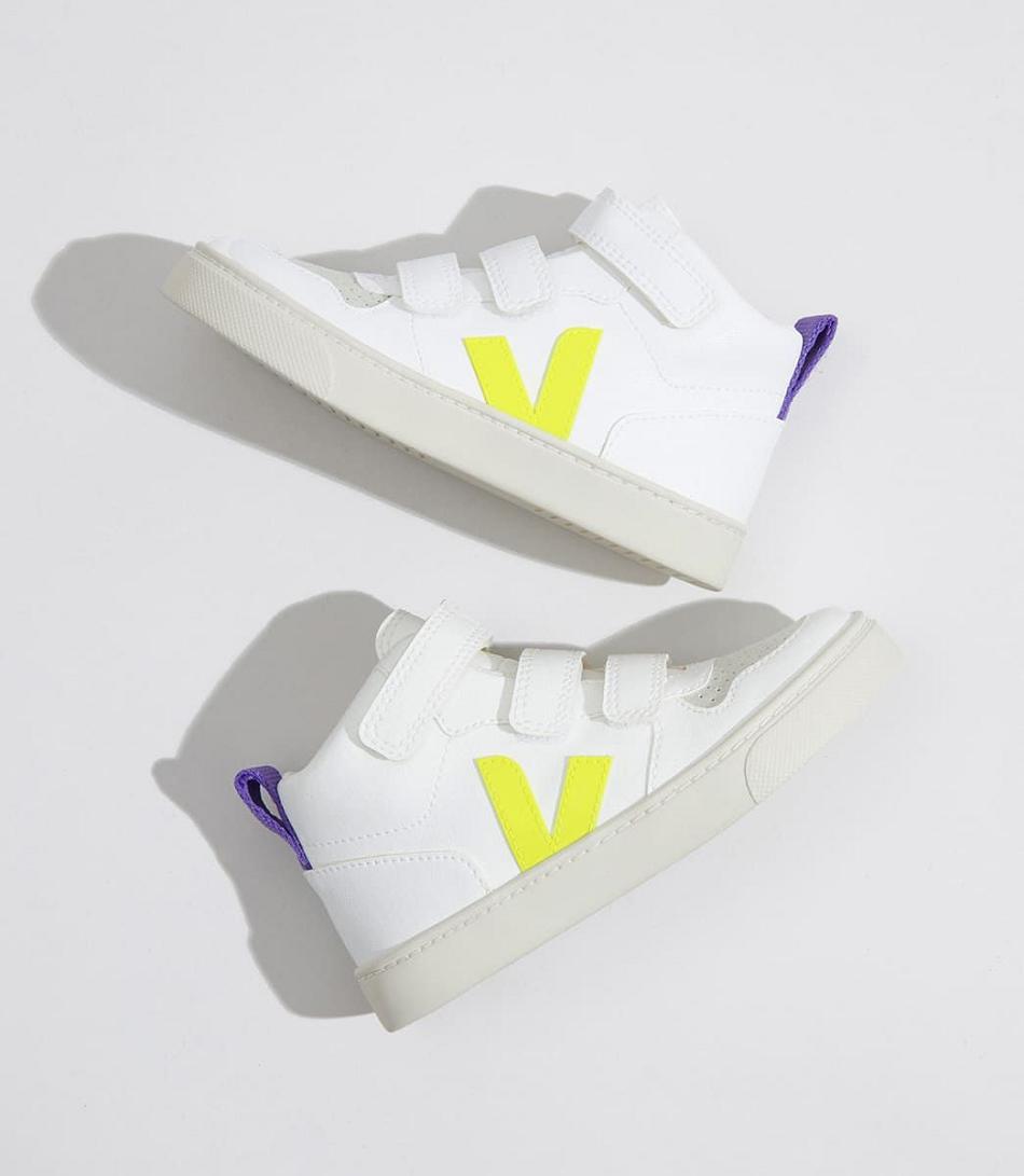 Veja V-10 Mid Cwl Jaune Fluo Kids Outlet Vita Lila | LSESX49473