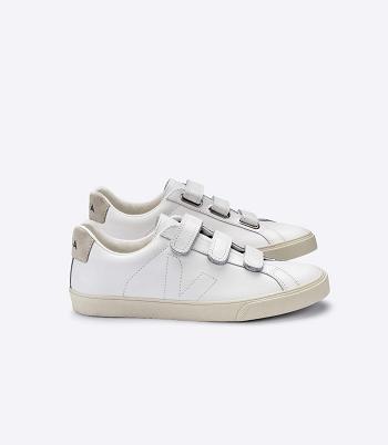 Veja 3-lock Läder Adults Outlet Vita | SEDYB29755