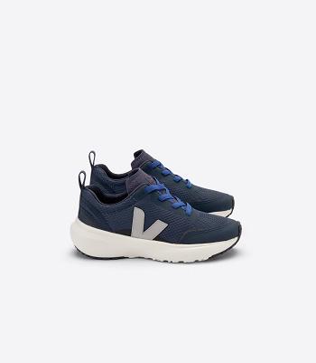 Veja Canary Elastic Laces Alveomesh Nautico Oxford Kids Vegan Grå | LSETR30524