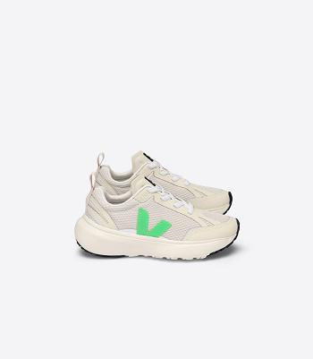 Veja Canary Elastic Laces Natural Absinthe Kids Outlet Beige | SEZPD20549