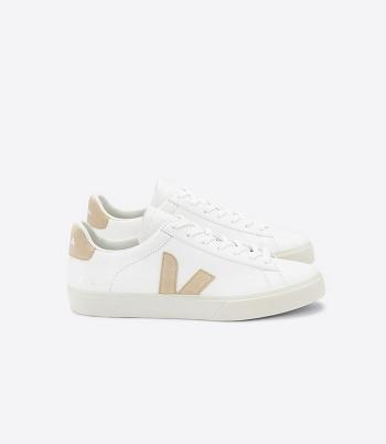 Veja Chromefree Läder Almond Campo Dam Vita | XSEGW79605