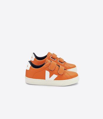 Veja Chromefree Läder Pumpkin Esplar Barn Vita | SEQAV69395