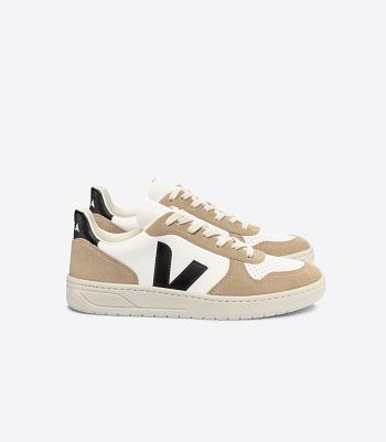 Veja Chromefree Läder Sahara V-10 Dam Vita Svarta | QSEUV12299