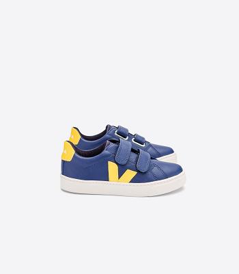 Veja Esplar Chromefree Läder Cobalt Tonic Kids Outlet Mörkblå | TSEPQ89143