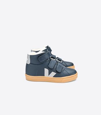 Veja Esplar Mid Fured Läder Nautico Oxford Kids Outlet Grå | SEEAH57970