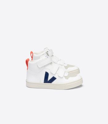 Veja Mid Cwl Cobalt Orange Fluo V-10 Barn Vita Mörkblå Orange | SEEAH88151