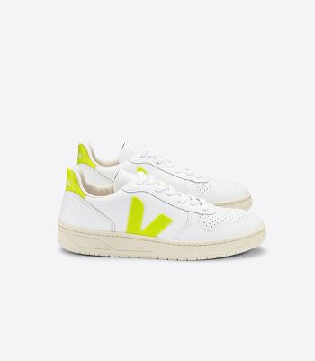 Veja V-10 Läder Jaune Fluo Adults Outlet Vita | LSESX40056